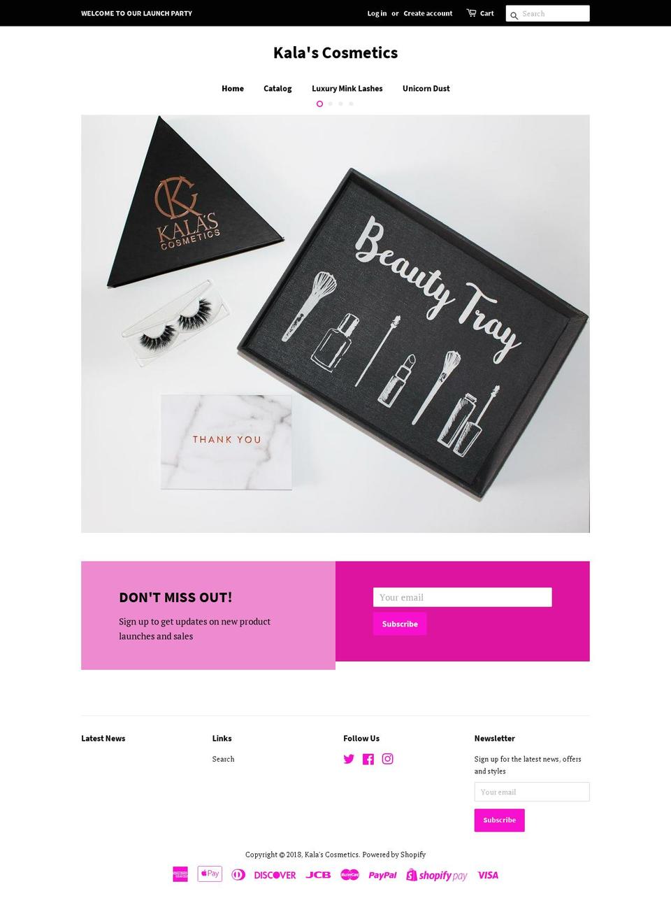 kalascosmetic.com shopify website screenshot
