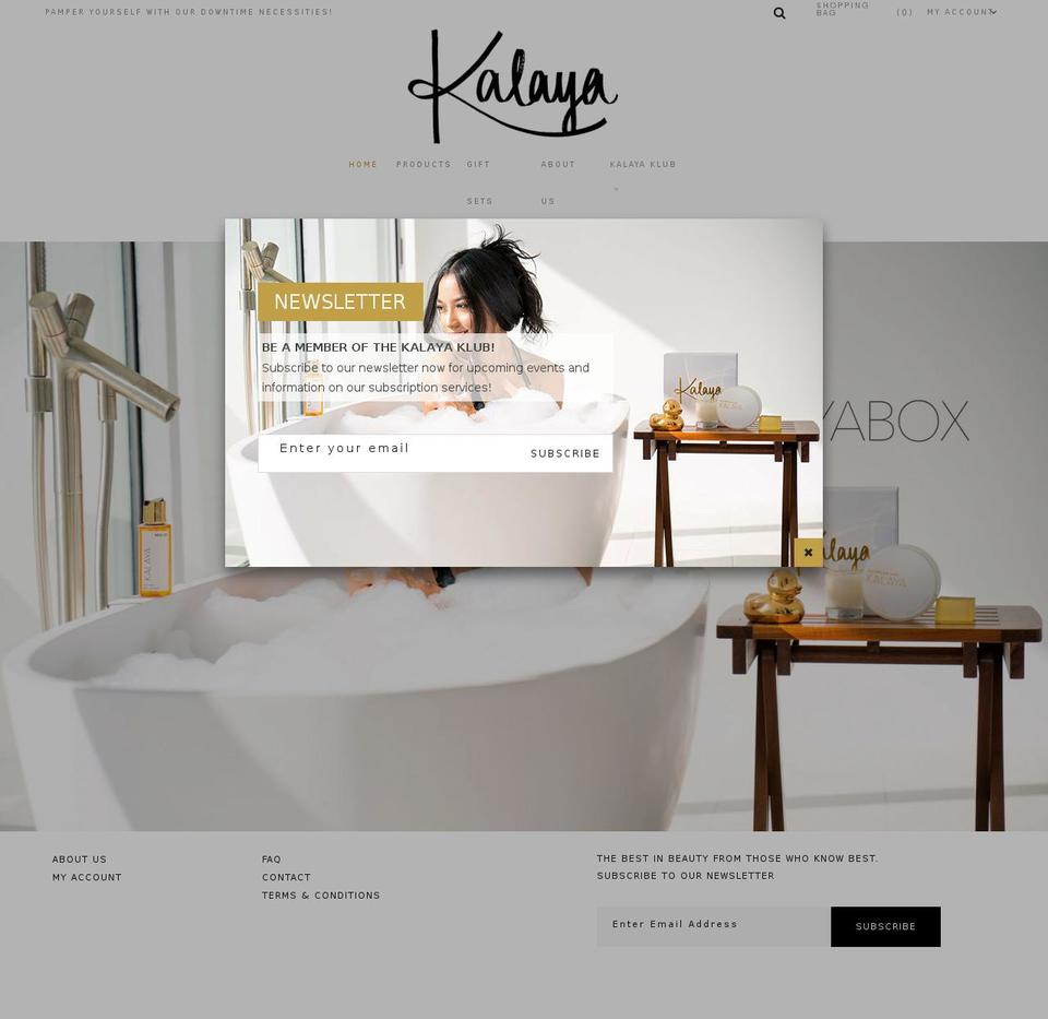 kalayabox.com shopify website screenshot