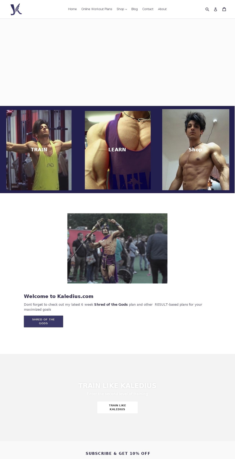 kaledius.com shopify website screenshot
