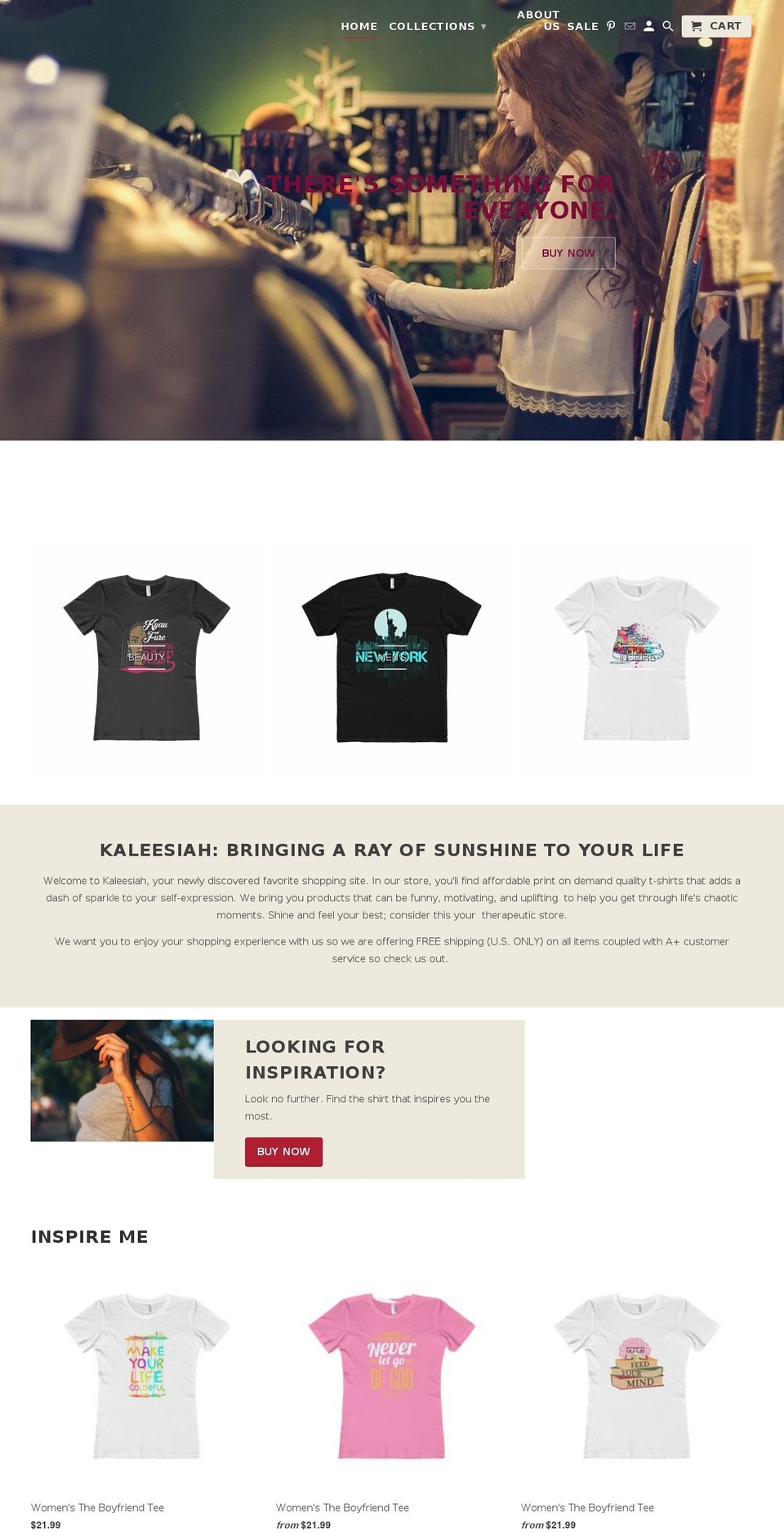 kaleesiah.com — Shopify storefront screenshot