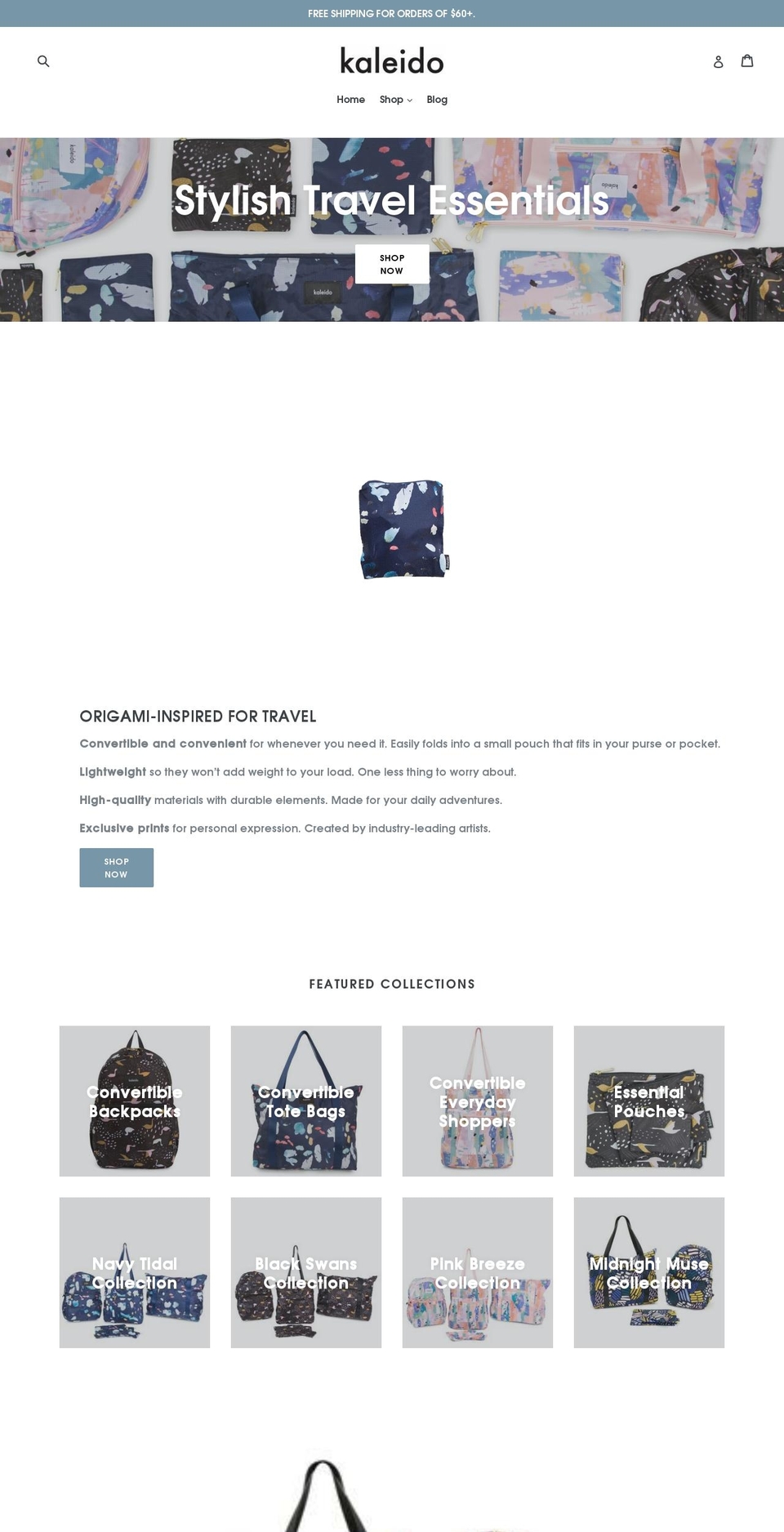 kaleidoconcepts.com shopify website screenshot