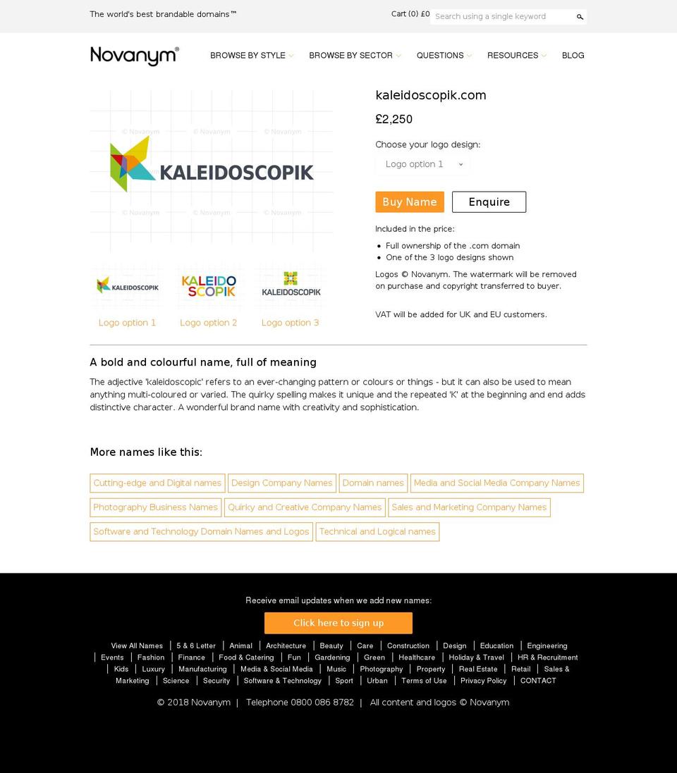 kaleidoscopik.com — Shopify storefront screenshot