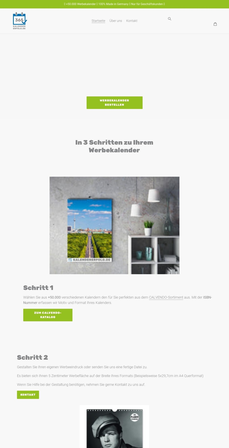 kalendererfolg.de shopify website screenshot