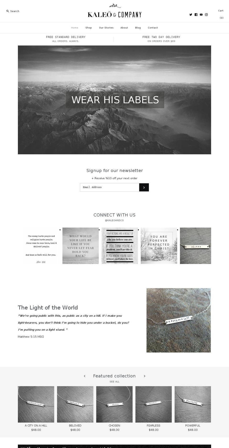 kaleoandco.com shopify website screenshot