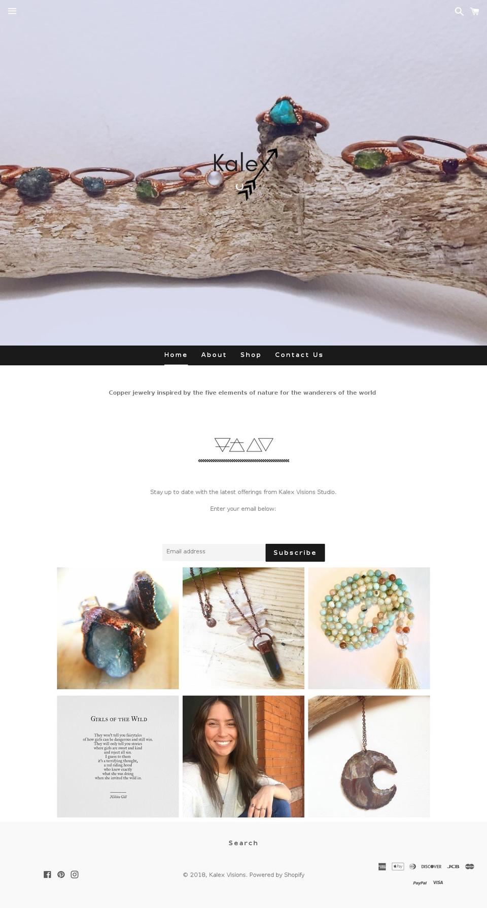 kalexvisions.com — Shopify storefront screenshot