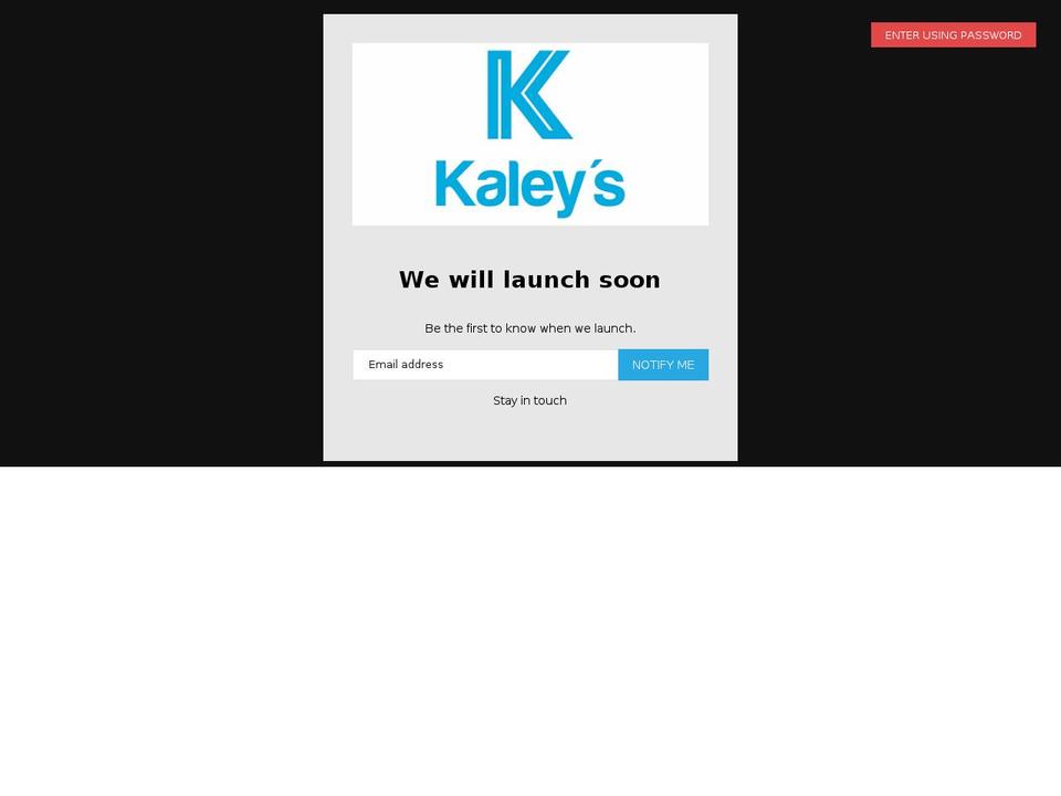 kaleys.com shopify website screenshot