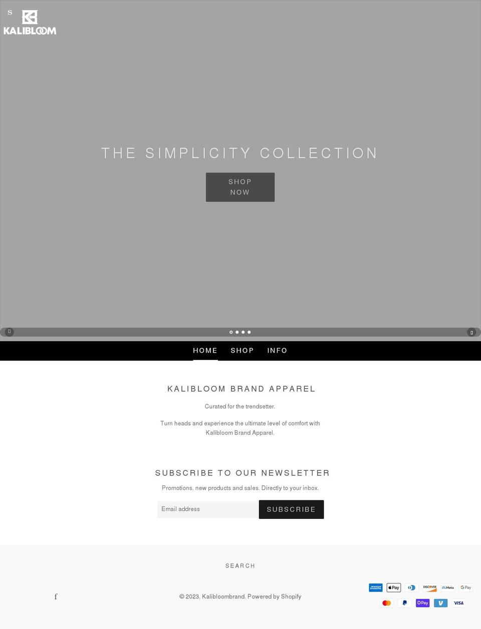 kalibloombrand.com shopify website screenshot