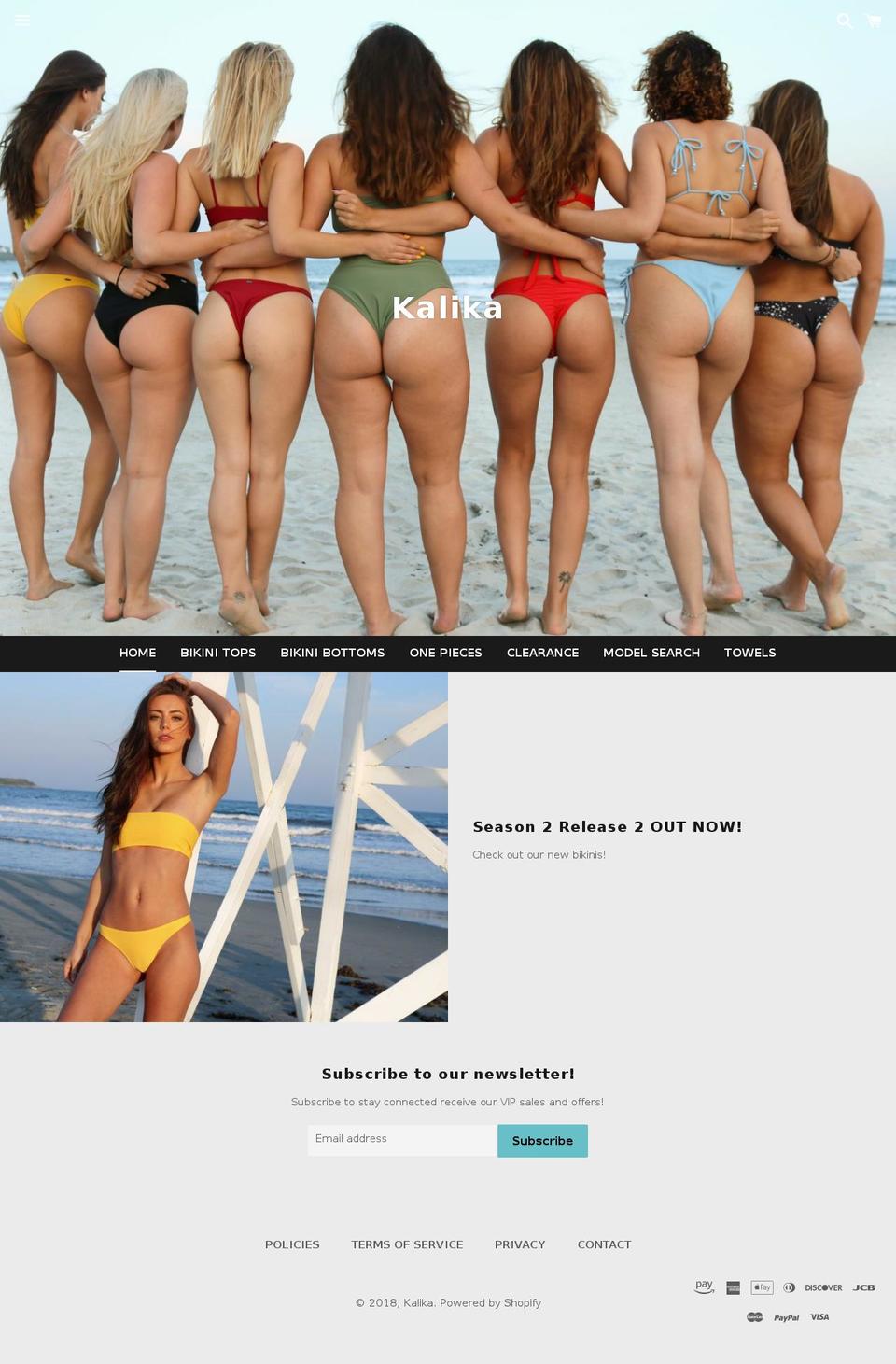 kalikaco.com — Shopify storefront screenshot