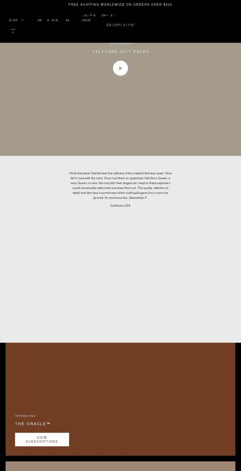 kaliopieleni.com shopify website screenshot