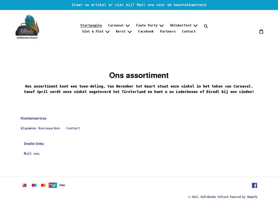 kallebeske-sittard.nl shopify website screenshot