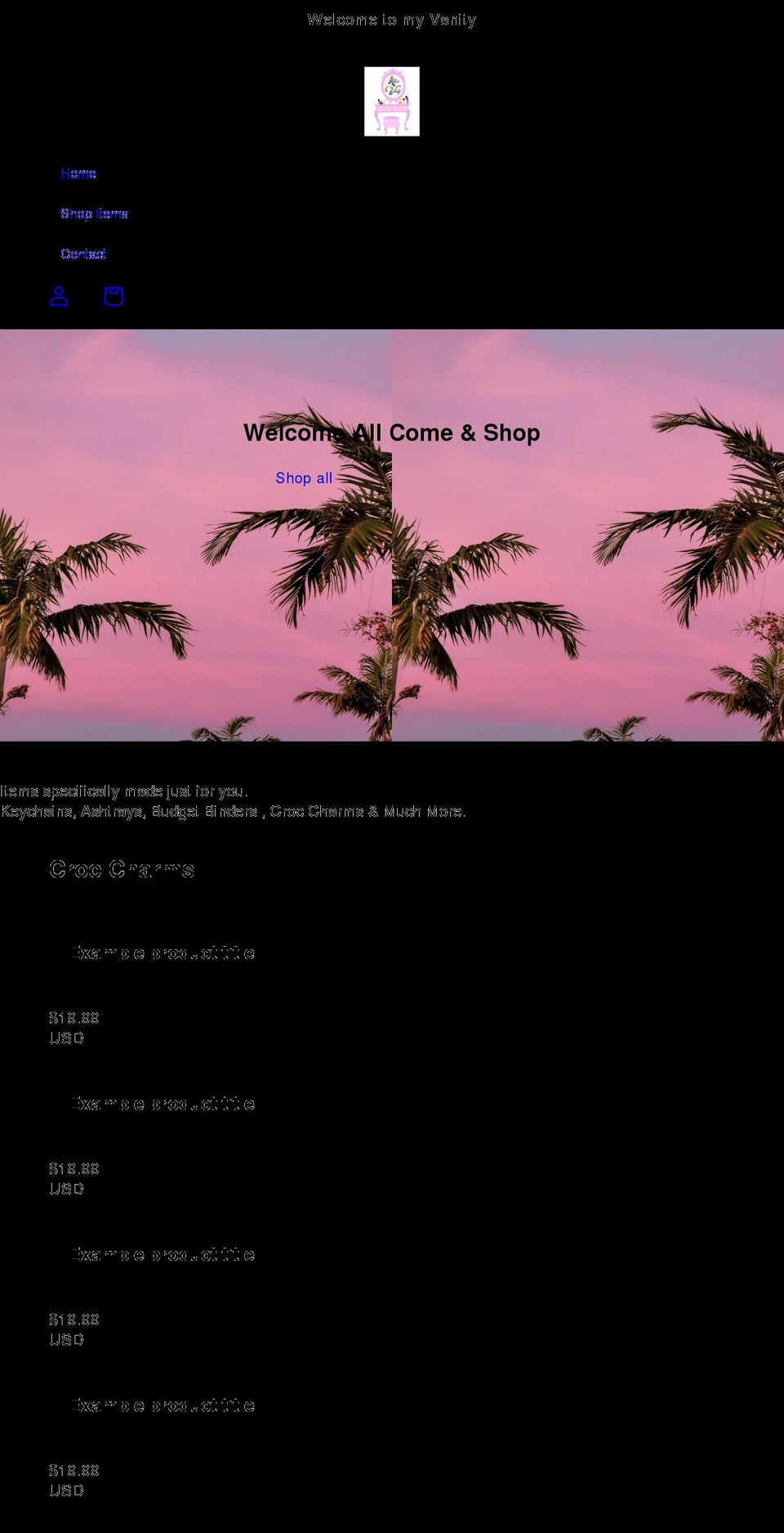 kallisvanity.com shopify website screenshot