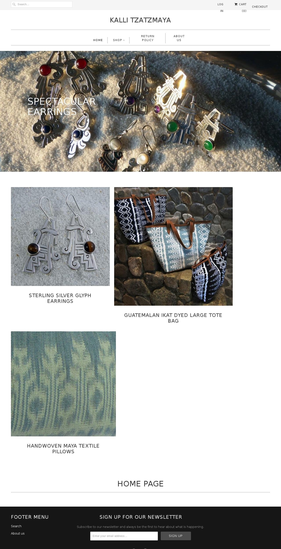 kallitzatzmaya.com shopify website screenshot