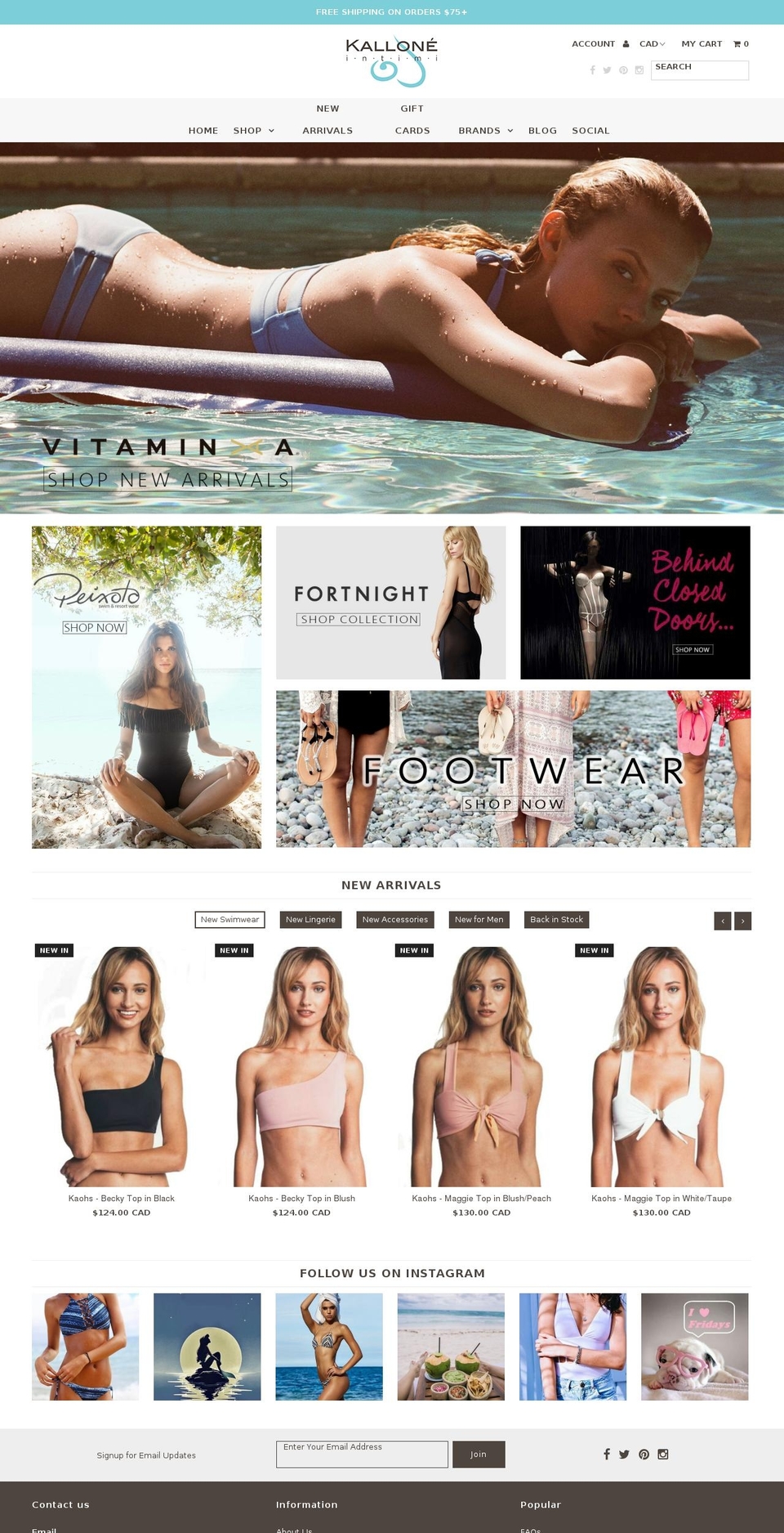 kallone.com shopify website screenshot