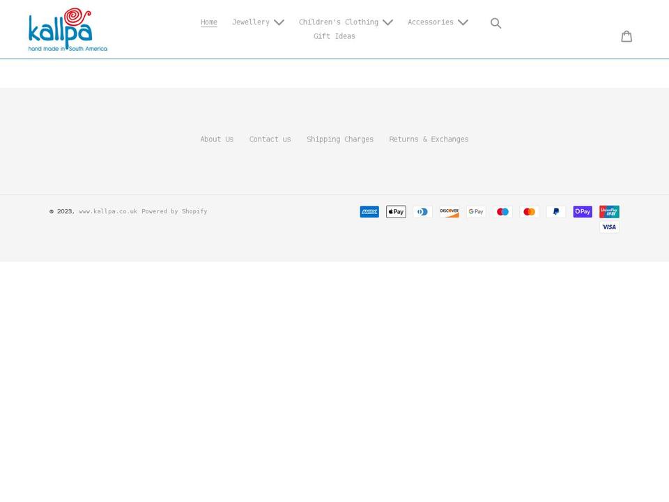 kallpa.co.uk shopify website screenshot