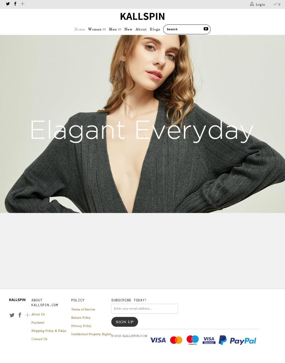 kallspin.com — Shopify storefront screenshot