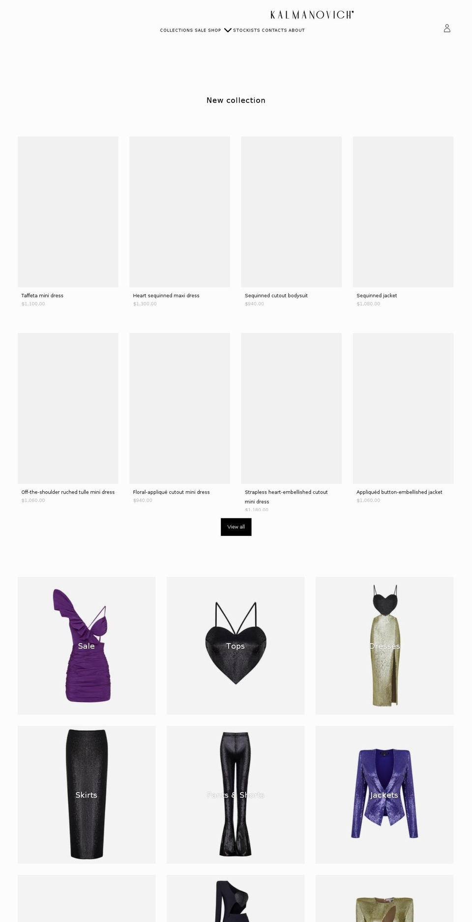 kalmanovich.net shopify website screenshot