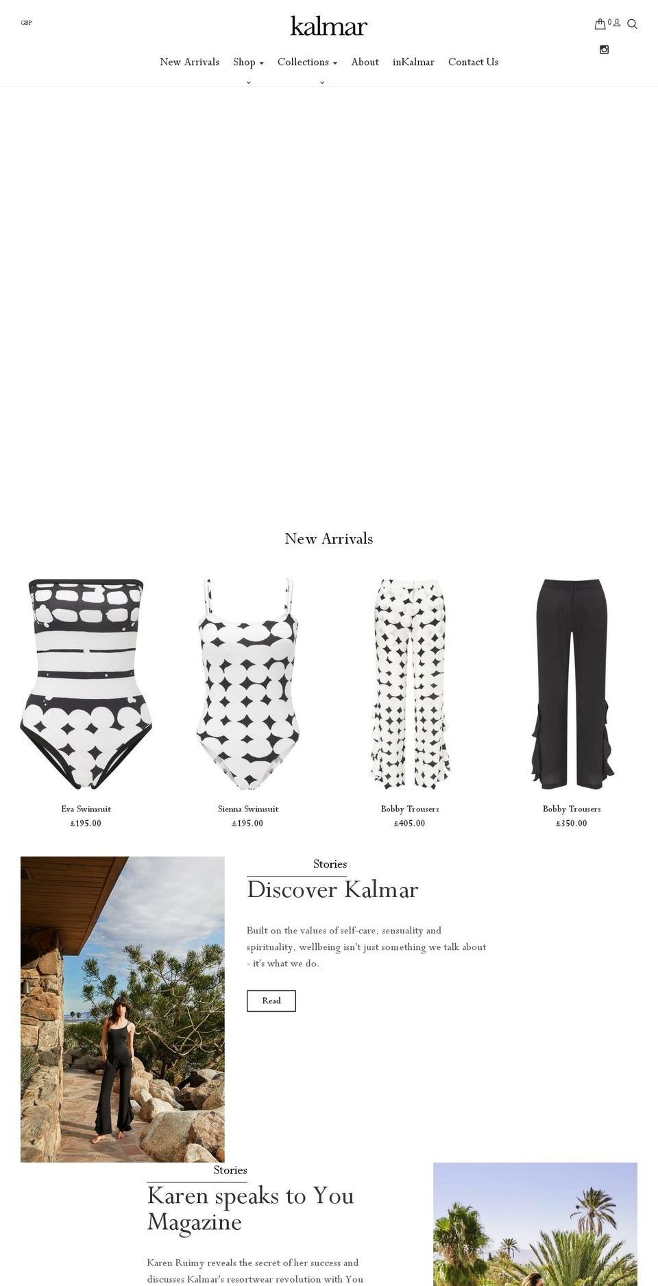 kalmarlifestyle.com — Shopify storefront screenshot