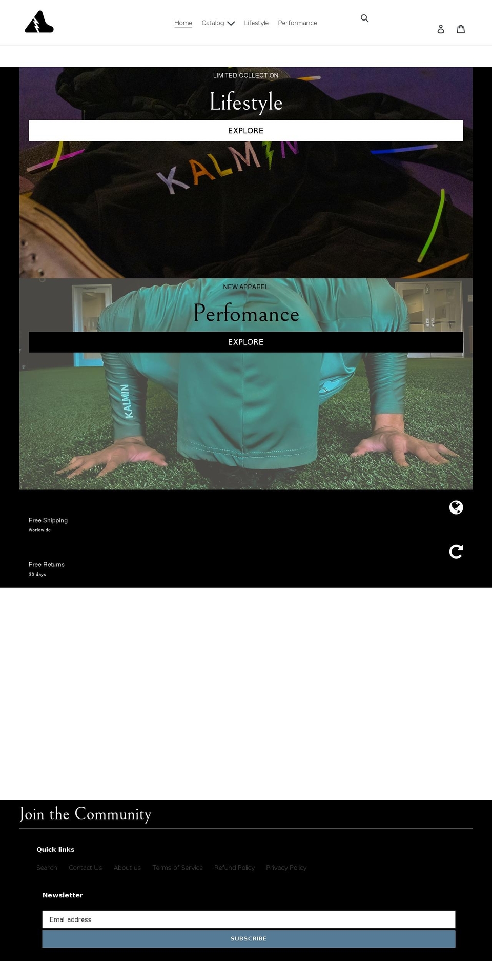 kalminapparel.com shopify website screenshot