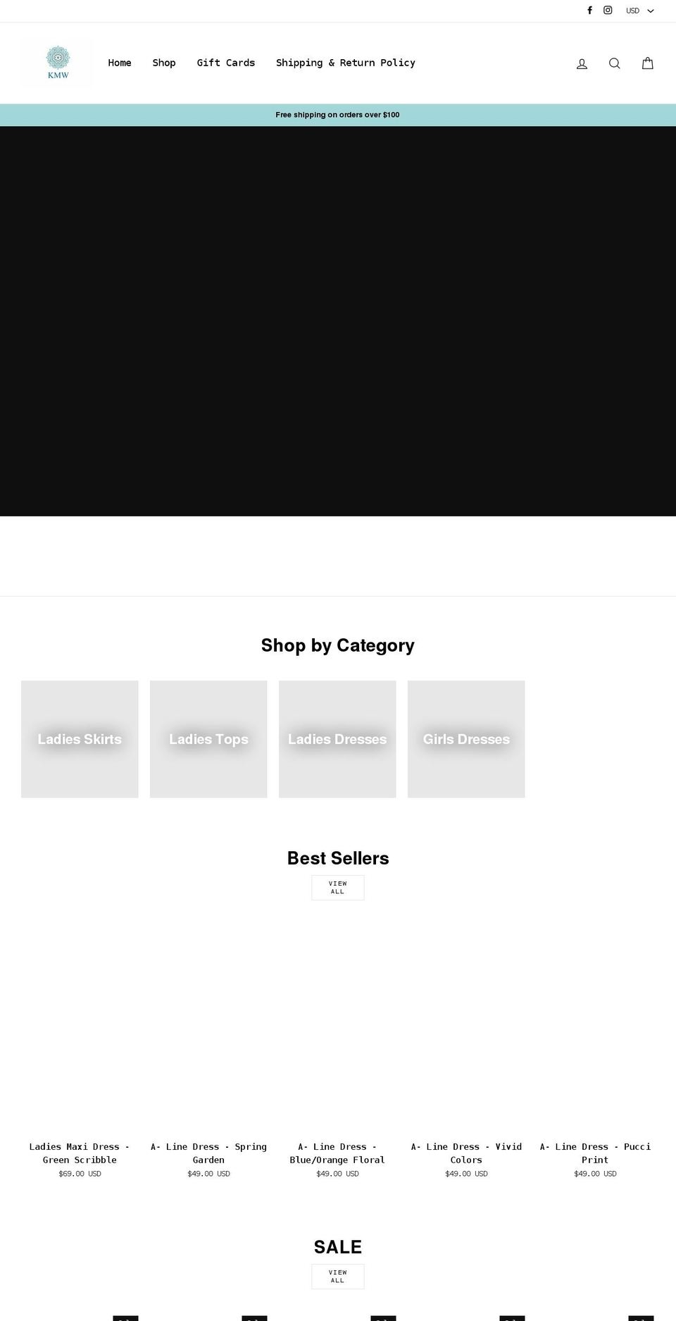 kalmodestwear.com shopify website screenshot