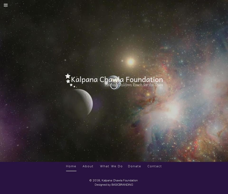 kalpanachawla.org shopify website screenshot