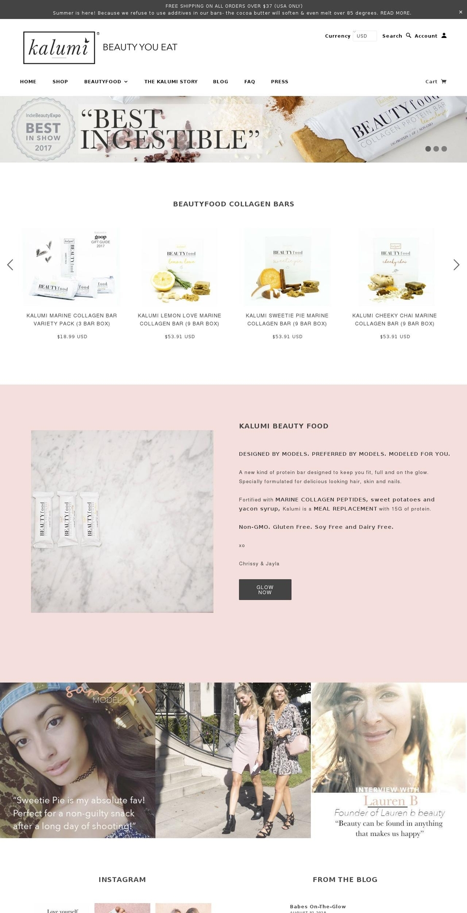 kalumibar.com — Shopify storefront screenshot
