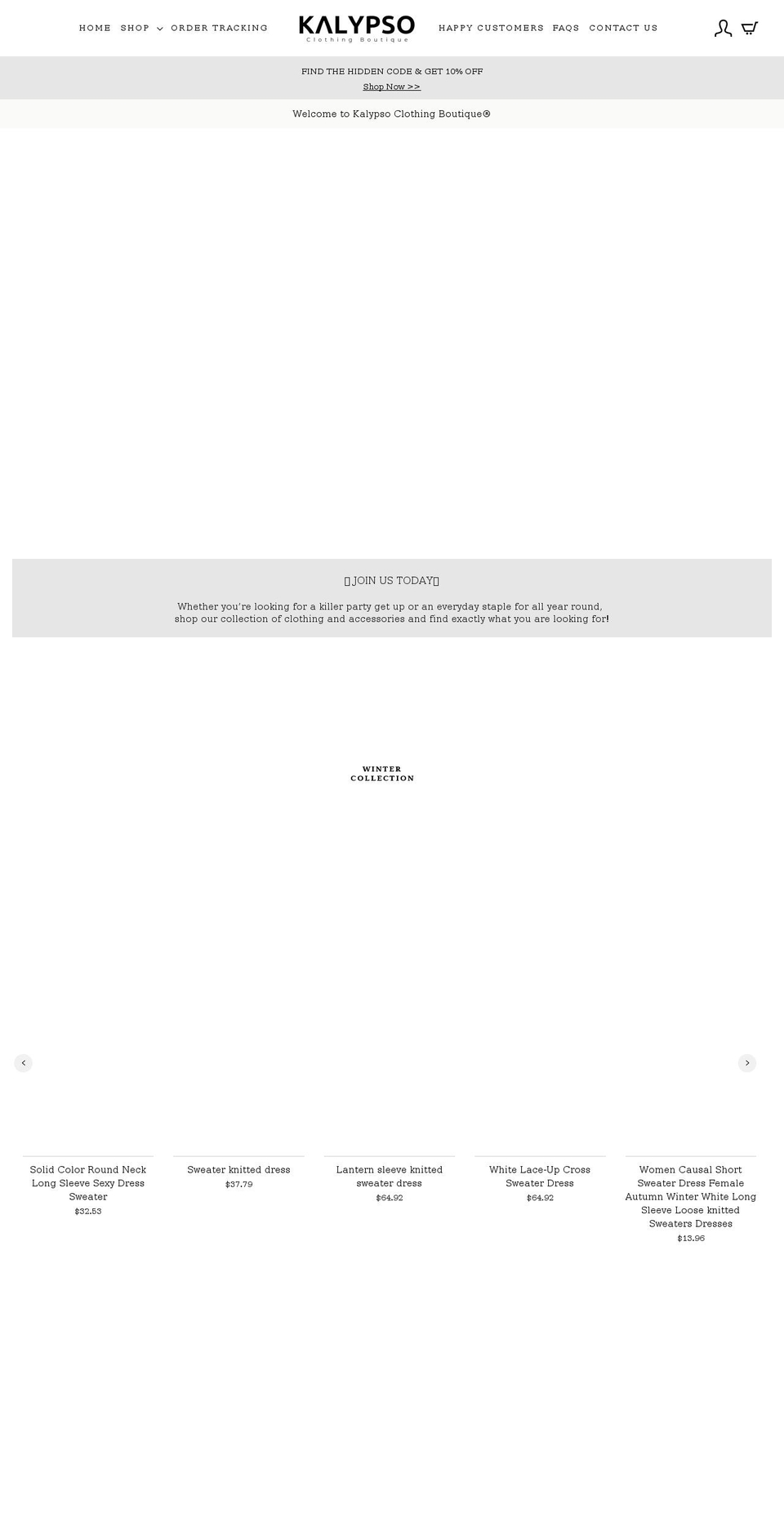 kalypsoboutique.org shopify website screenshot
