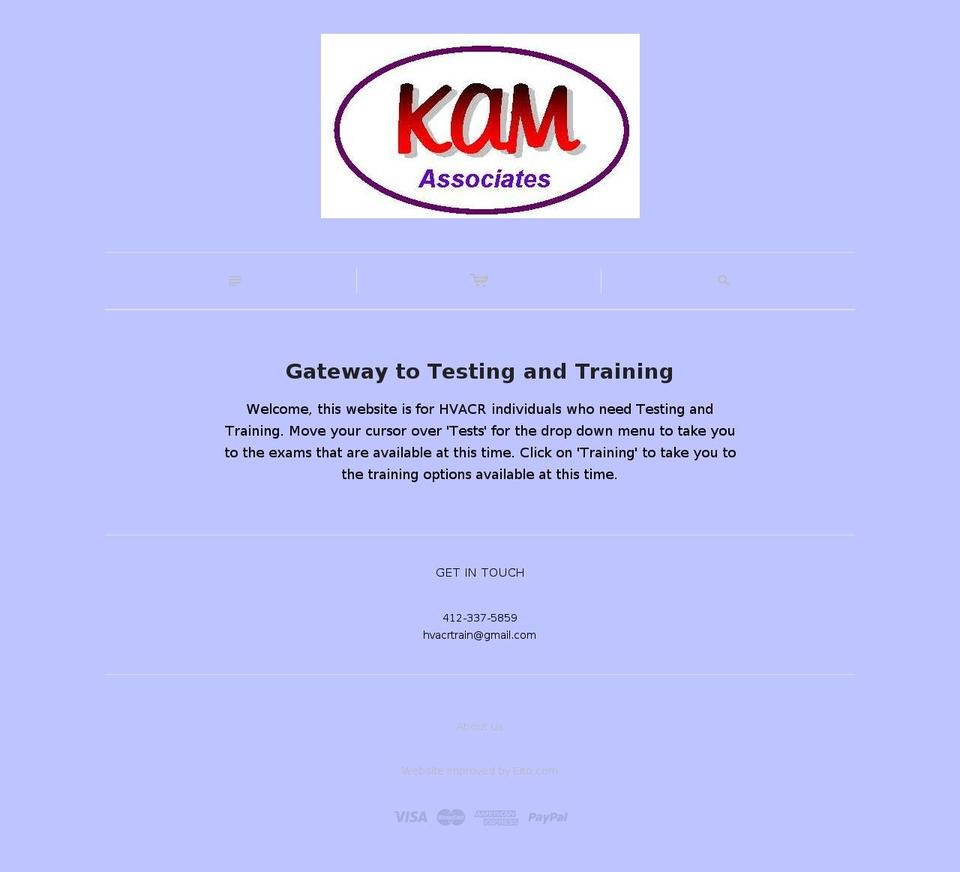 kam-associates.biz shopify website screenshot