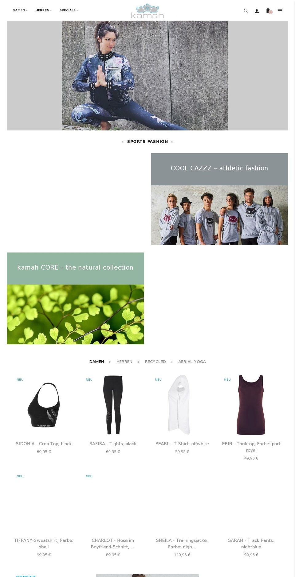 kamah.de shopify website screenshot