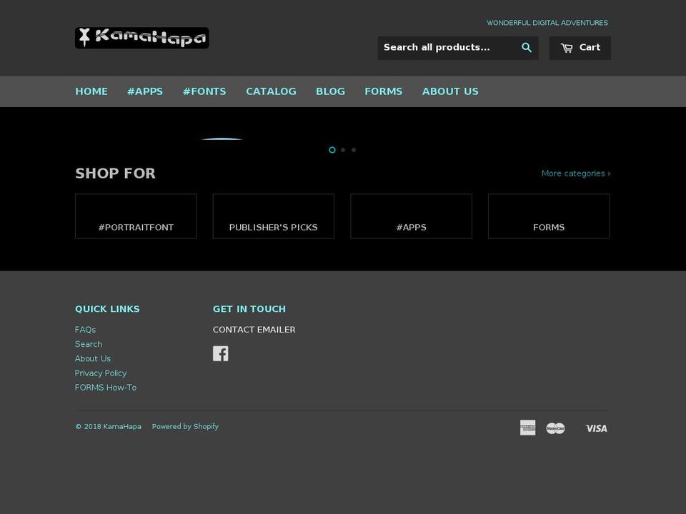 kamahapa.com shopify website screenshot