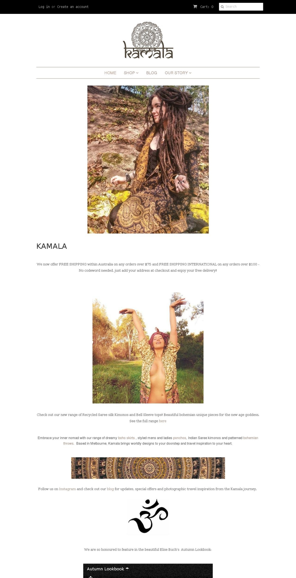 kamalalifestyle.com shopify website screenshot