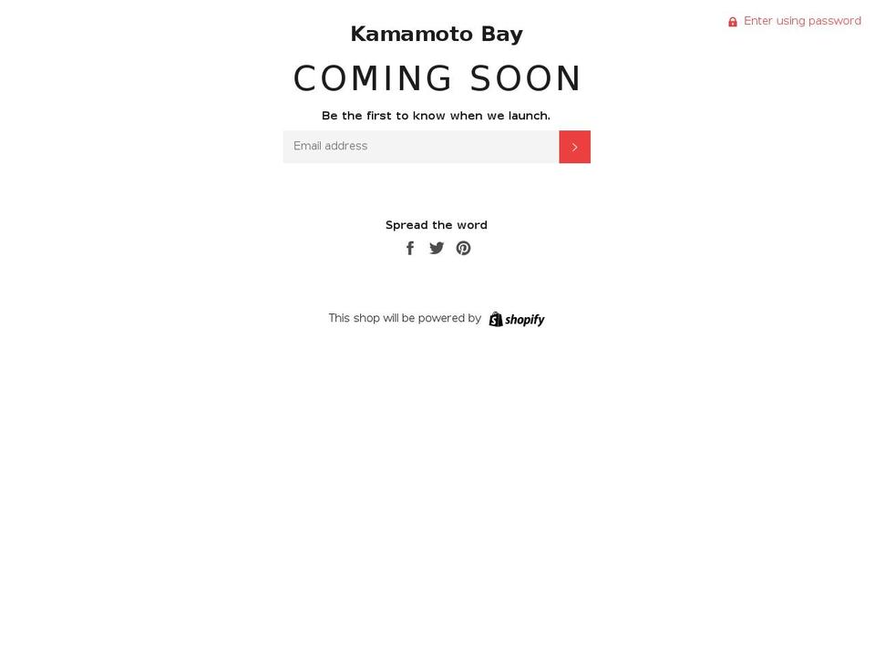 kamamotobay.com — Shopify storefront screenshot