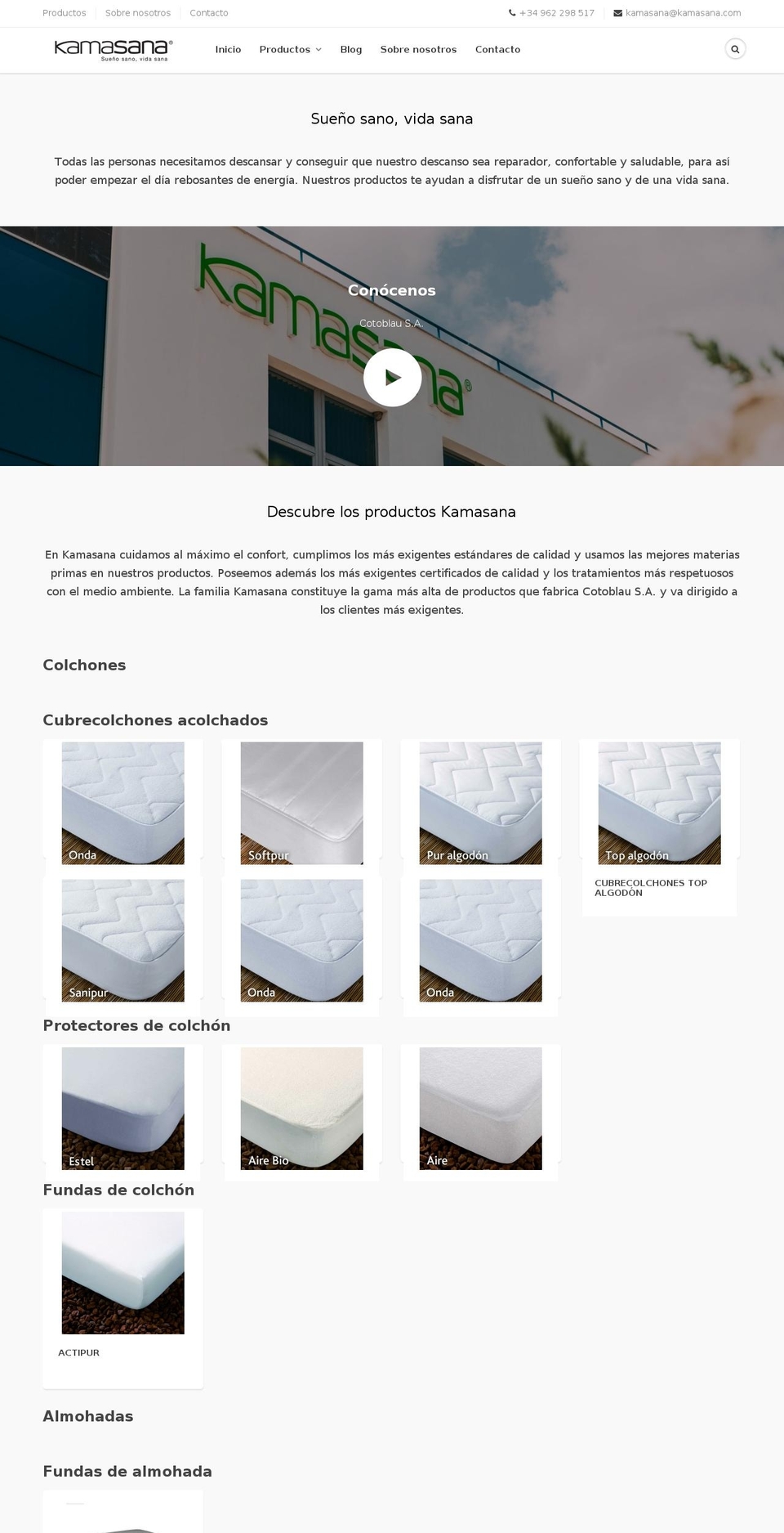 kamasana.es shopify website screenshot