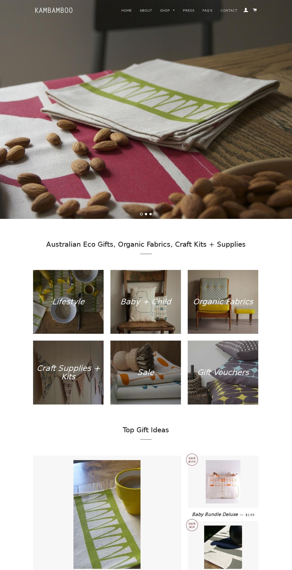 kambamboo.com — Shopify storefront screenshot