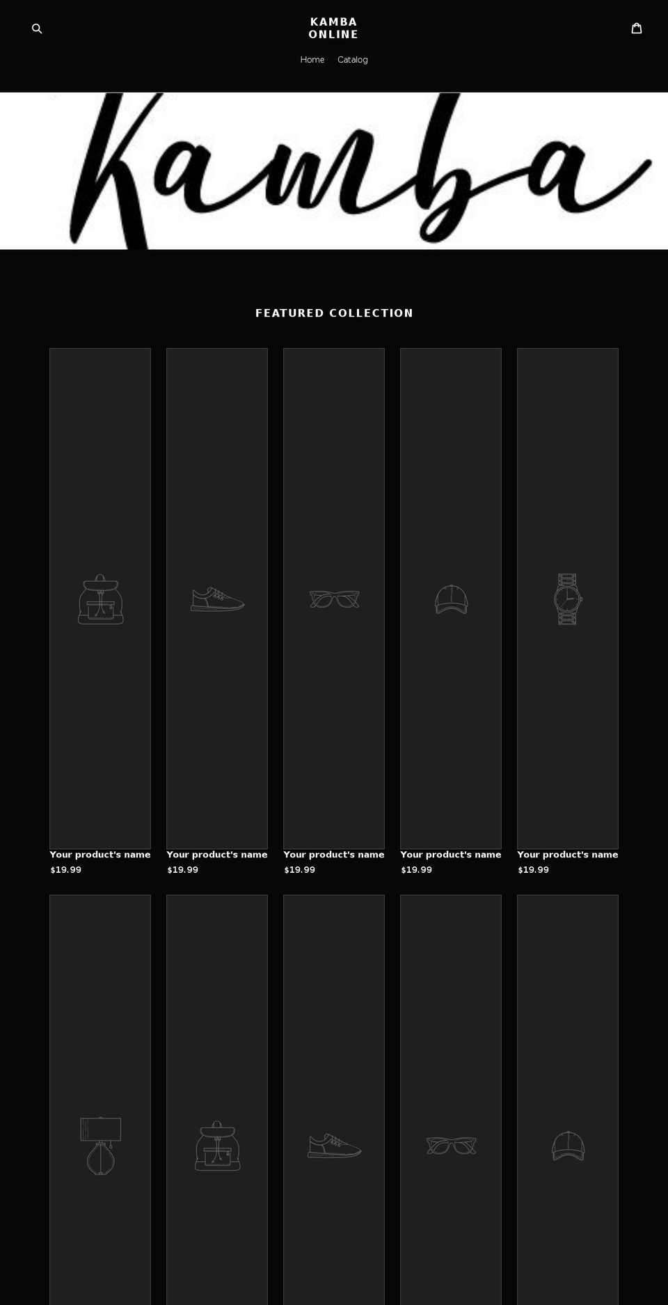 kambaonline.com — Shopify storefront screenshot