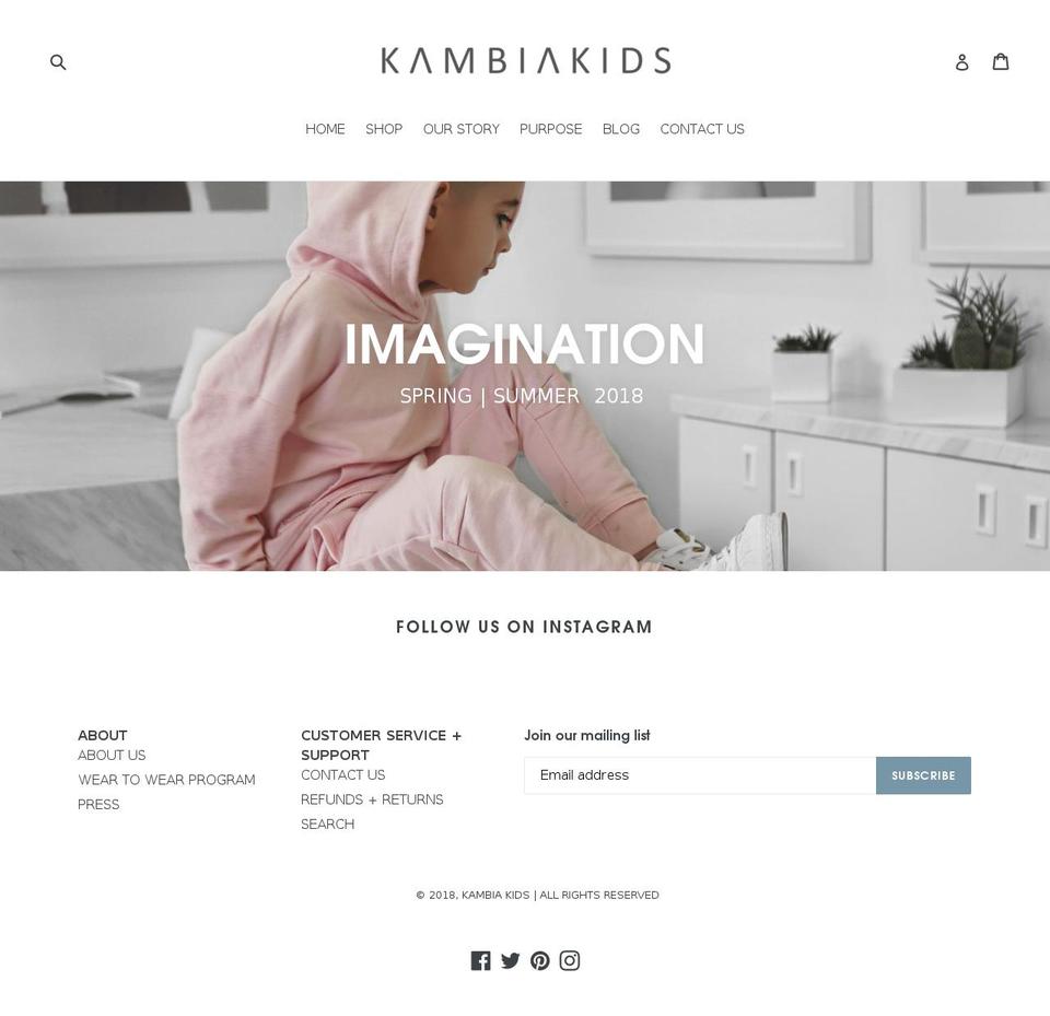kambiakids.com — Shopify storefront screenshot