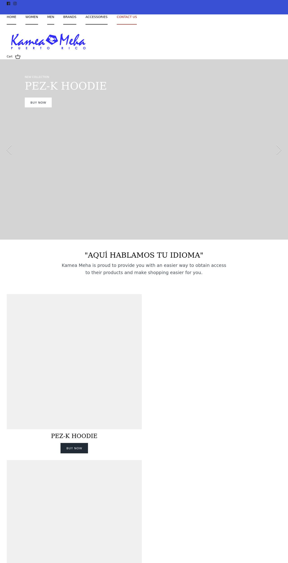 kameameha.com shopify website screenshot