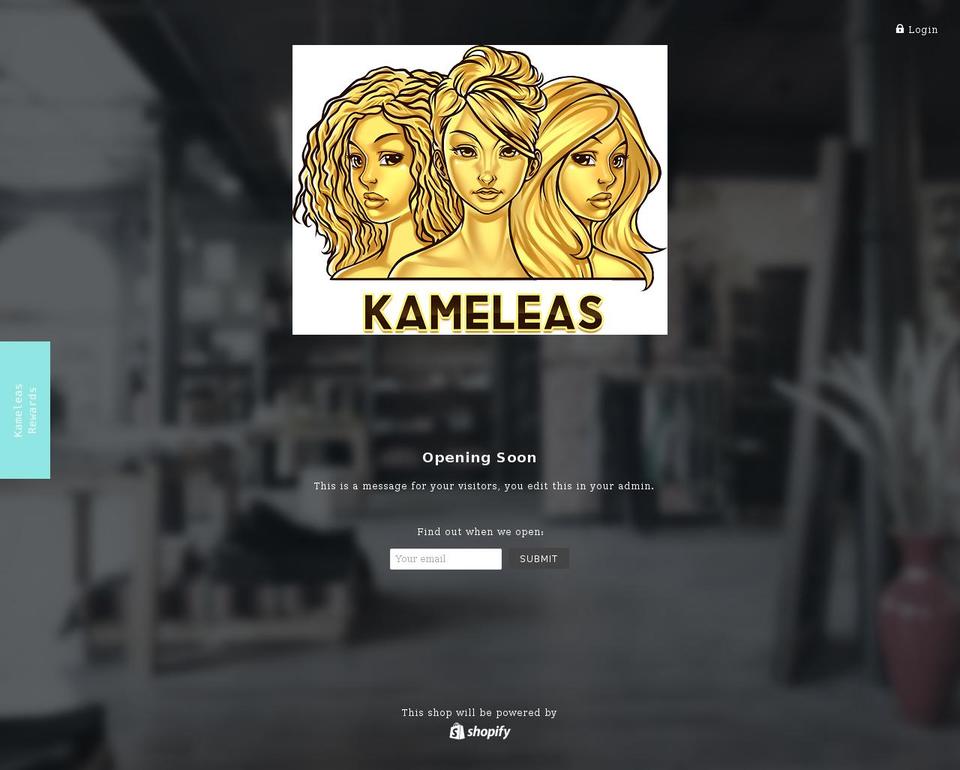 kameleas.com shopify website screenshot