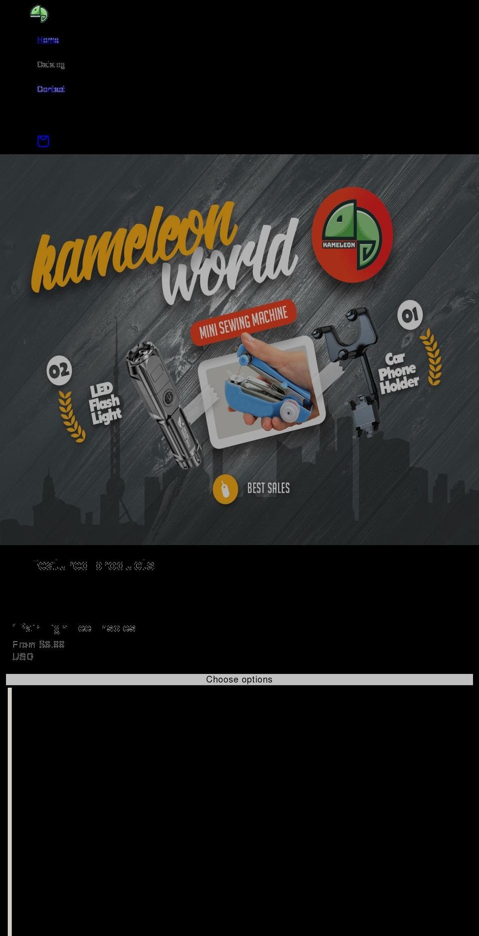 kameleon.world shopify website screenshot