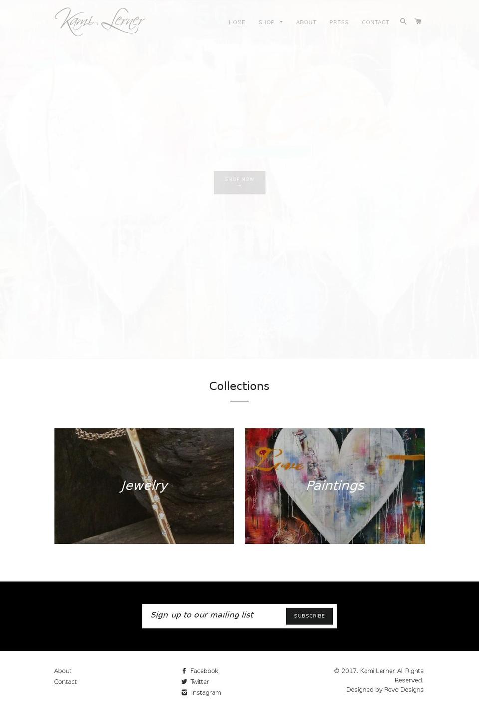 Kami Lerner Shopify theme site example kamiart.com