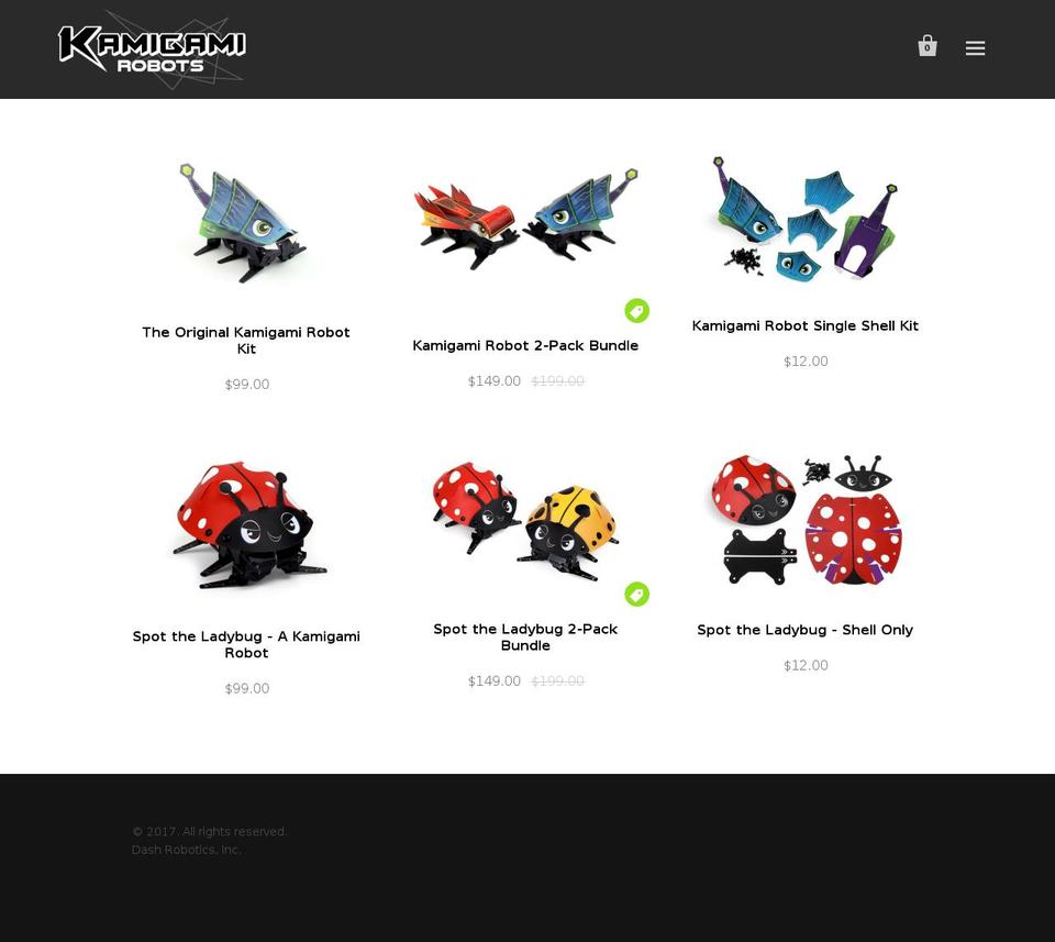 Storefront_Theme Shopify theme site example kamigamirobot.com