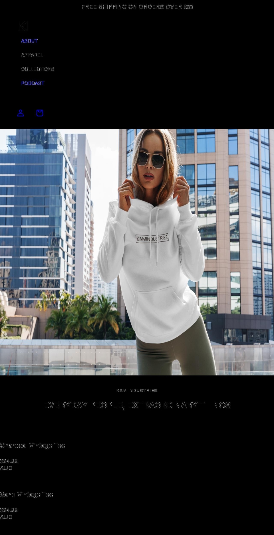 kamindustriesofficial.com — Shopify storefront screenshot