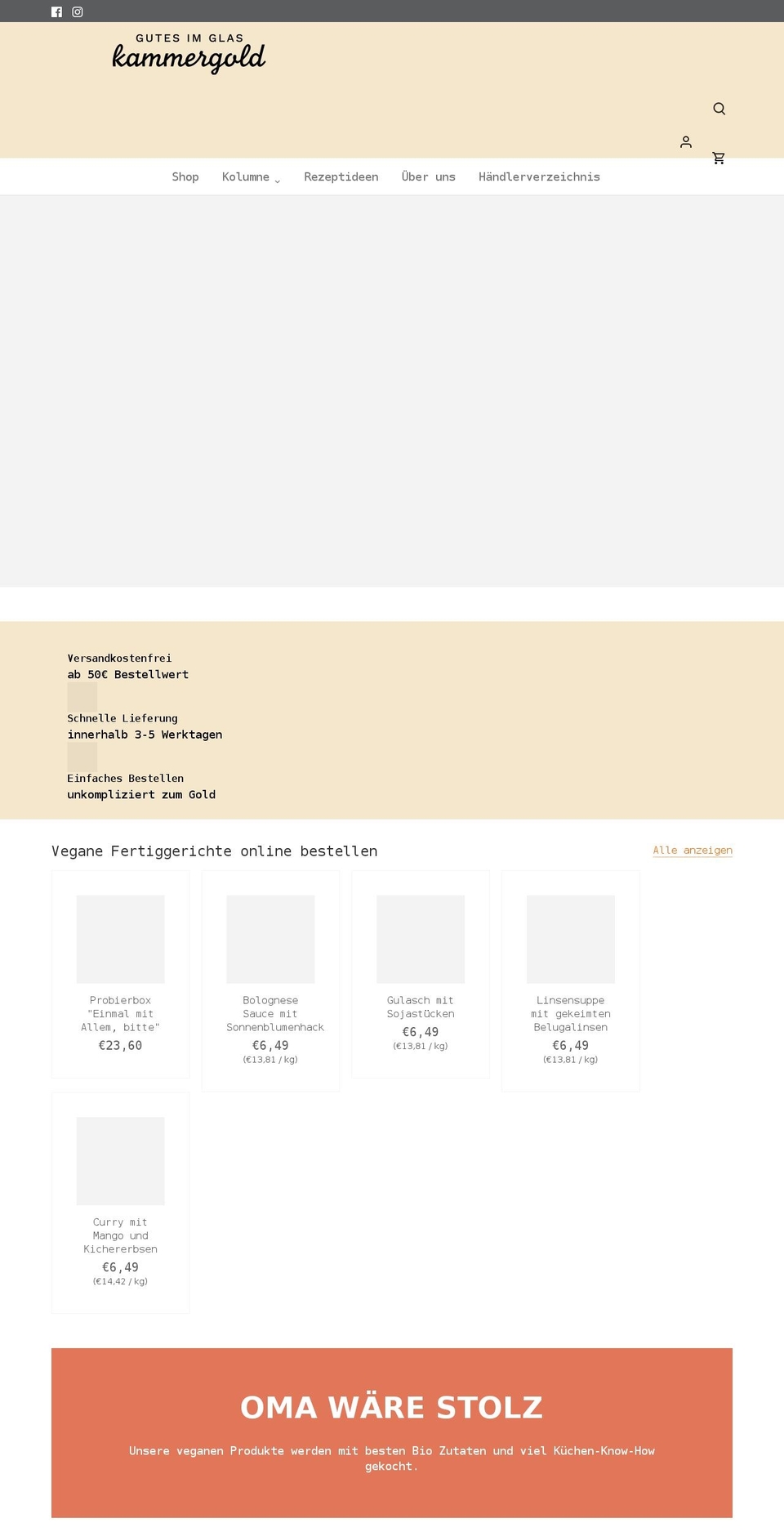 kammergold.de shopify website screenshot