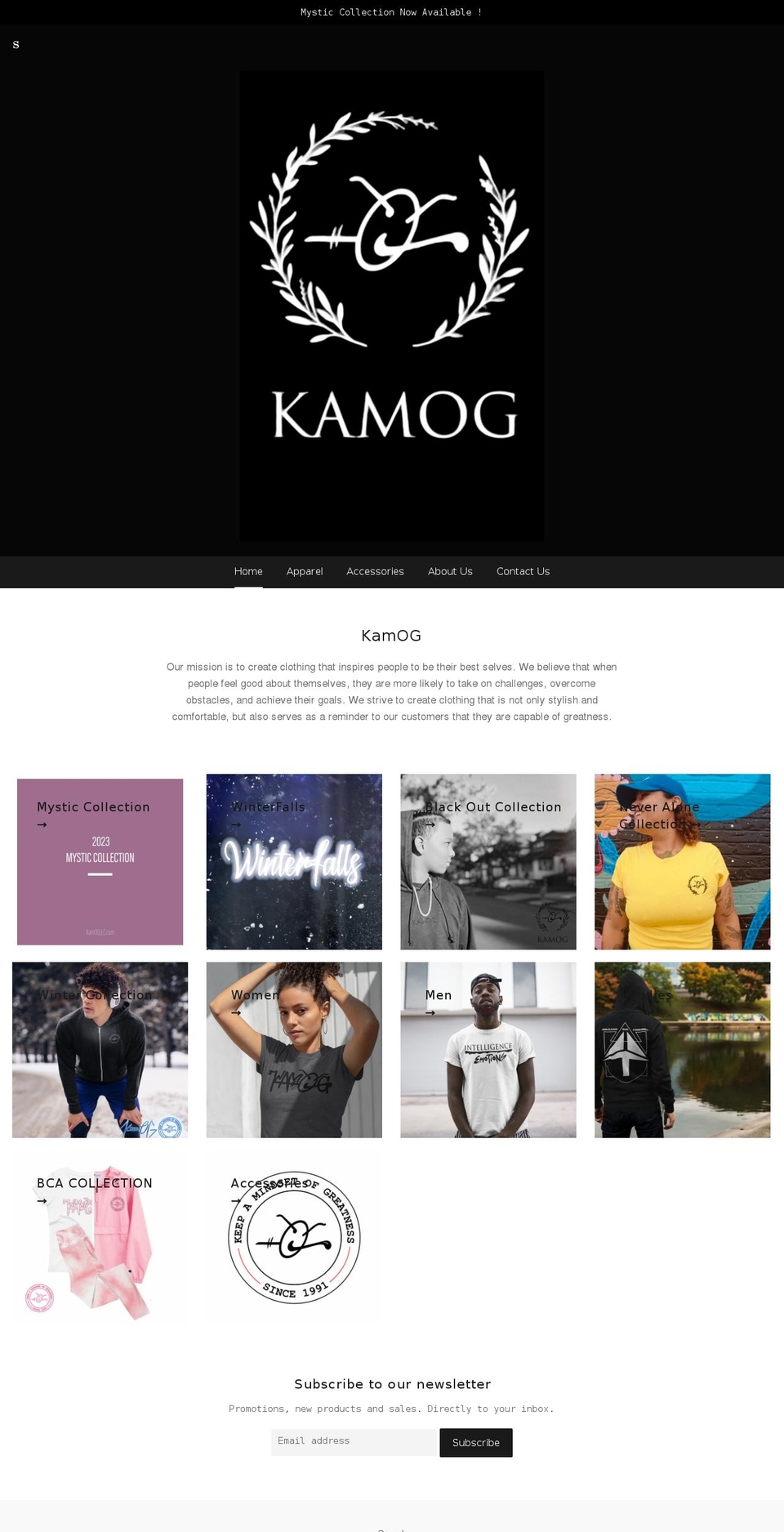 kamogllc.com shopify website screenshot