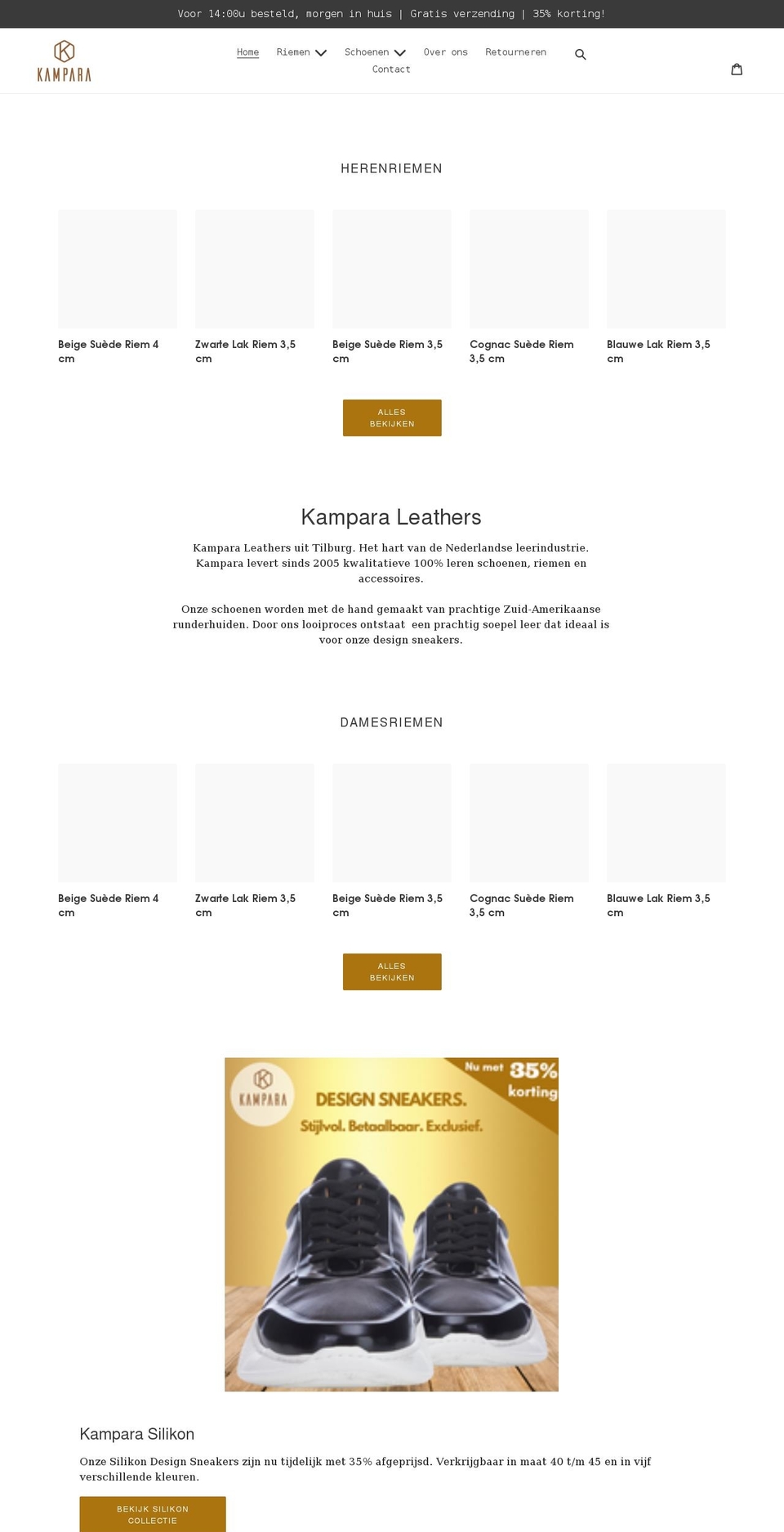 kampara.com shopify website screenshot