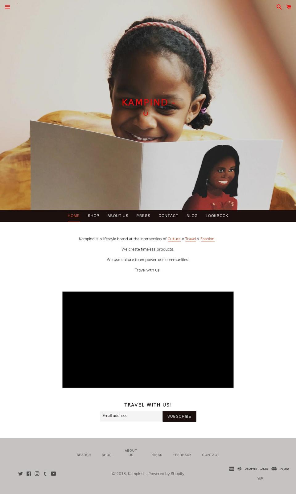 kampind.com — Shopify storefront screenshot
