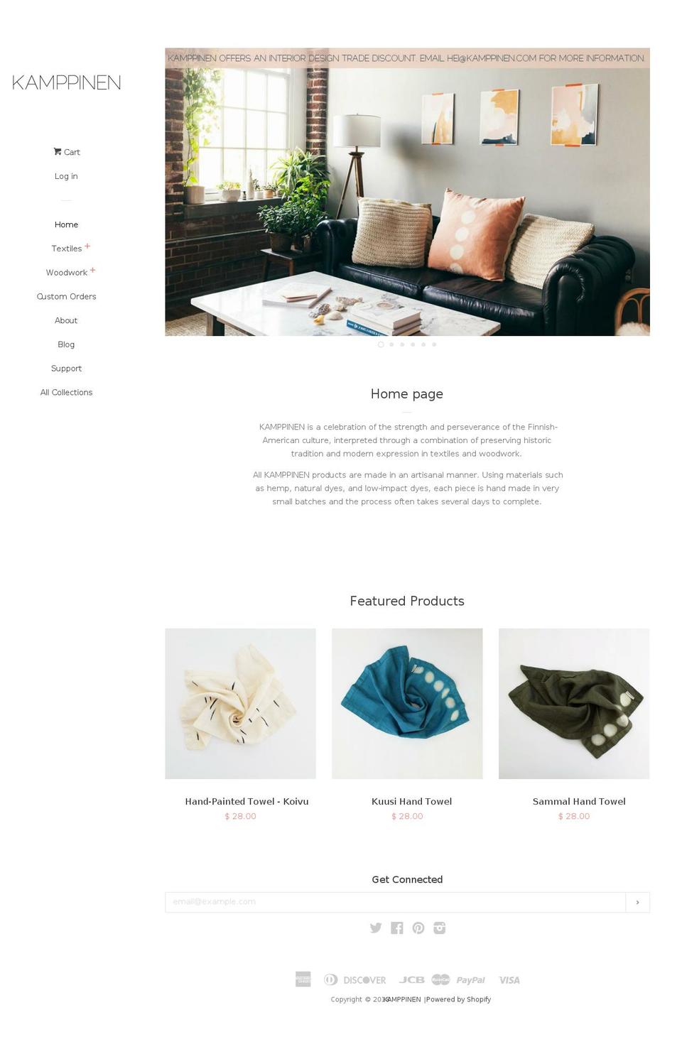 kamppinen.com shopify website screenshot