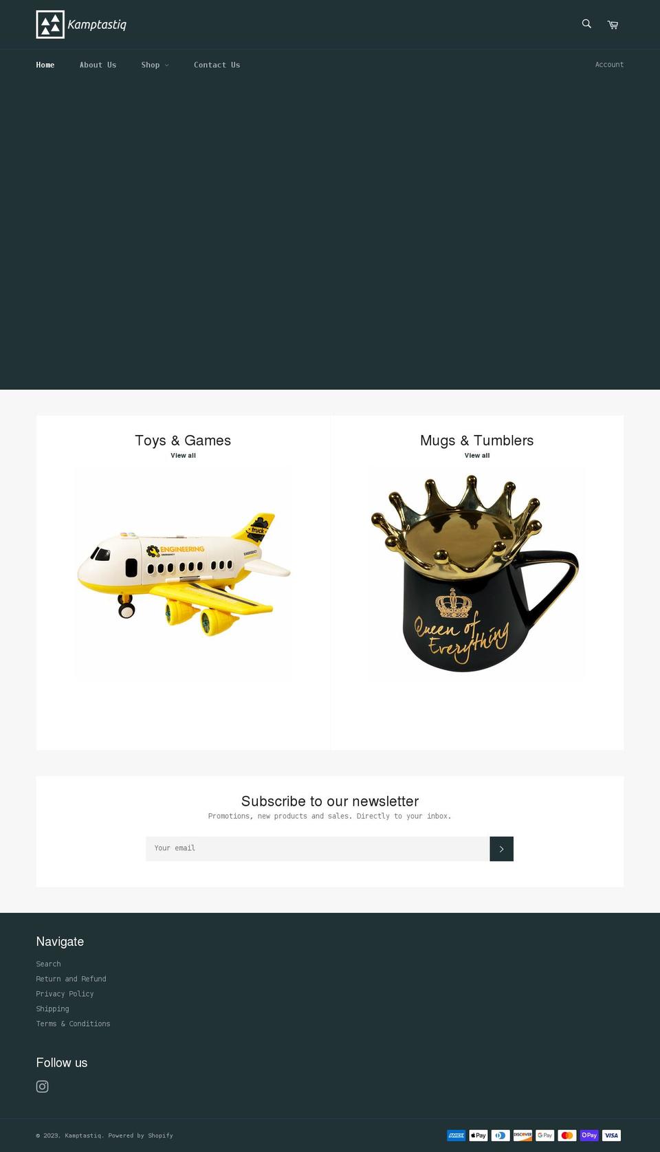 kamptastiq.com shopify website screenshot