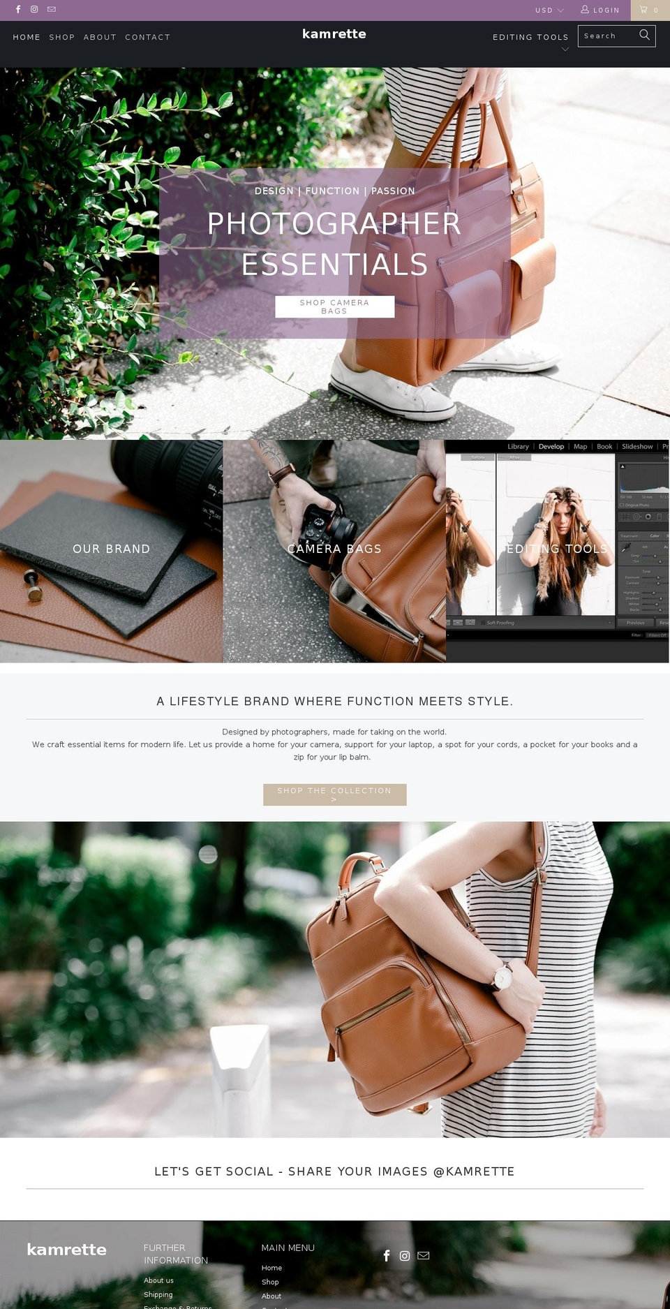 kamrette.com shopify website screenshot