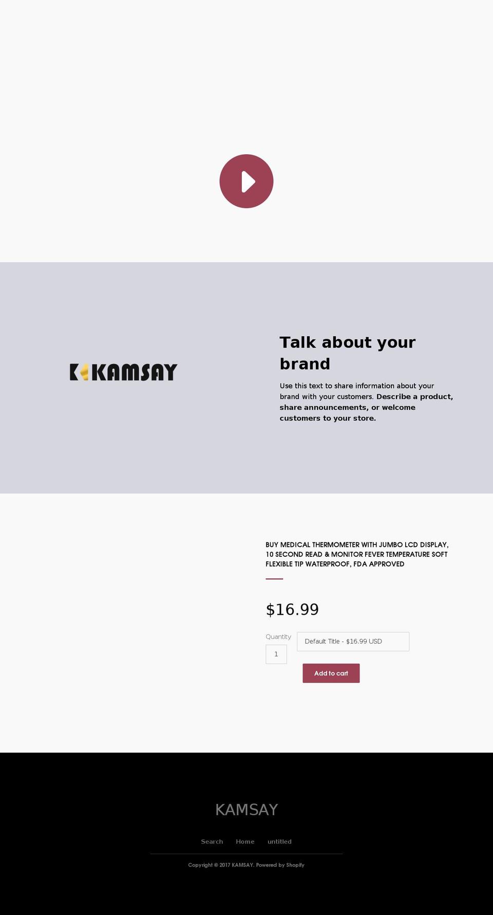 kamsay.com shopify website screenshot