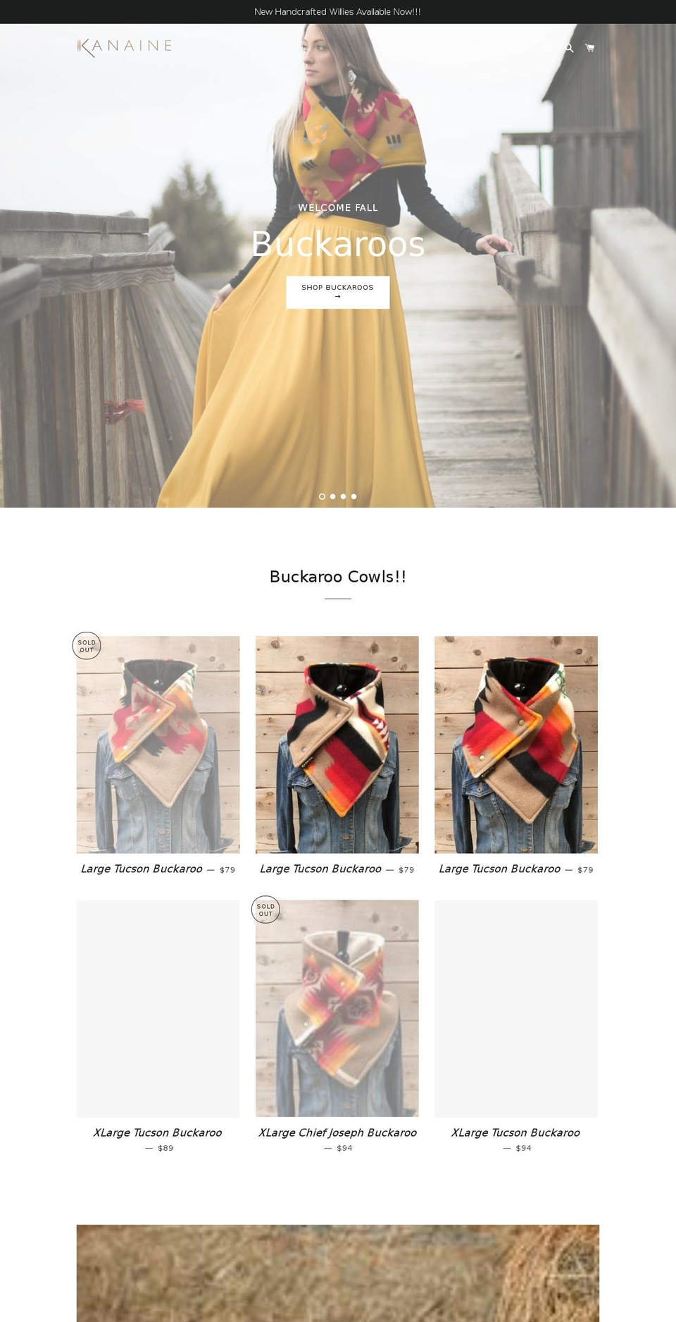 kanaine.com — Shopify storefront screenshot
